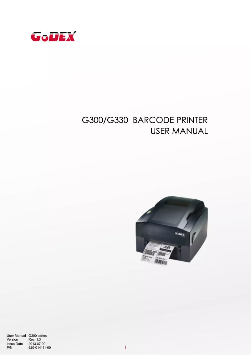 First page image of the manual for G300