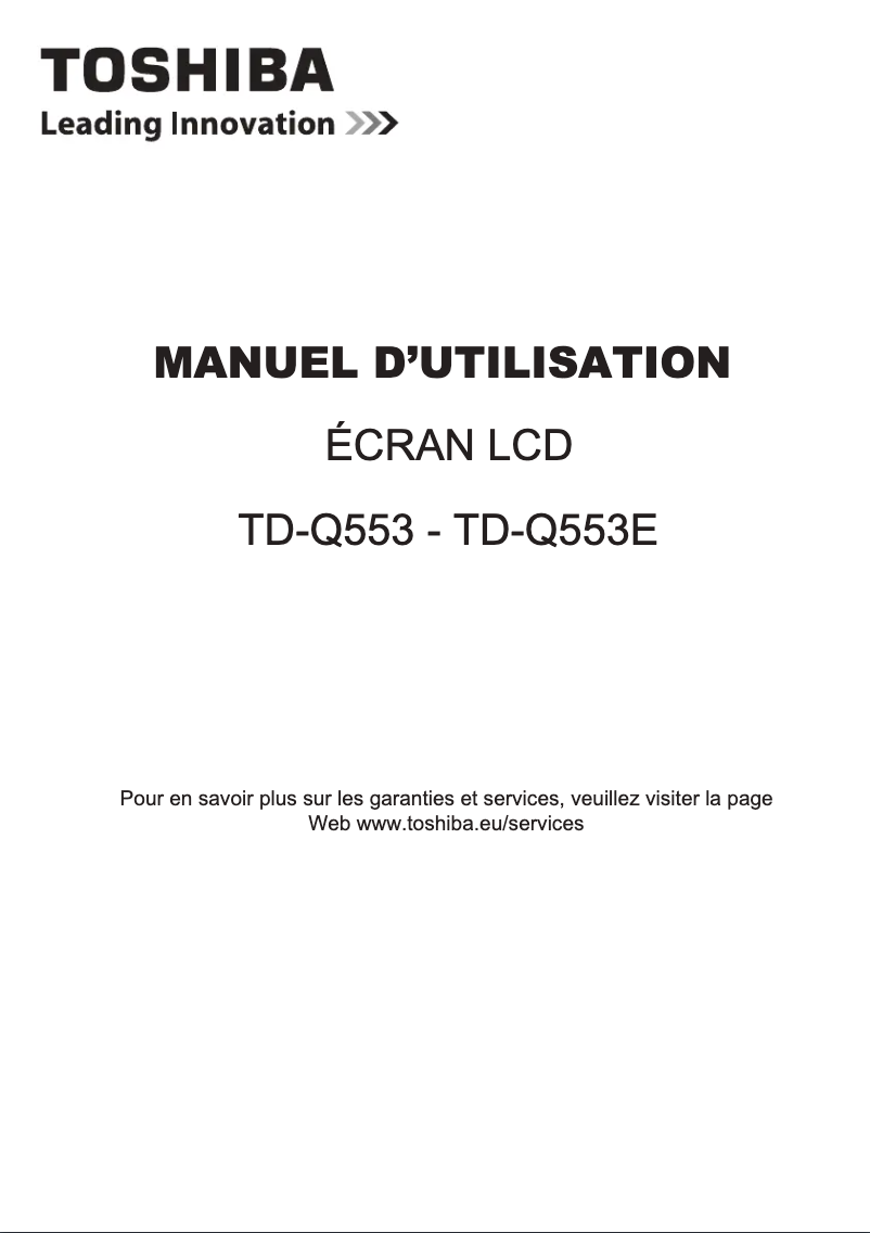 Image de la première page du manuel de l'appareil TD-Q553