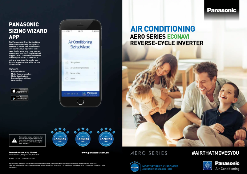 Page 1 of the manual Technical Sheet Panasonic CU-Z42TKR