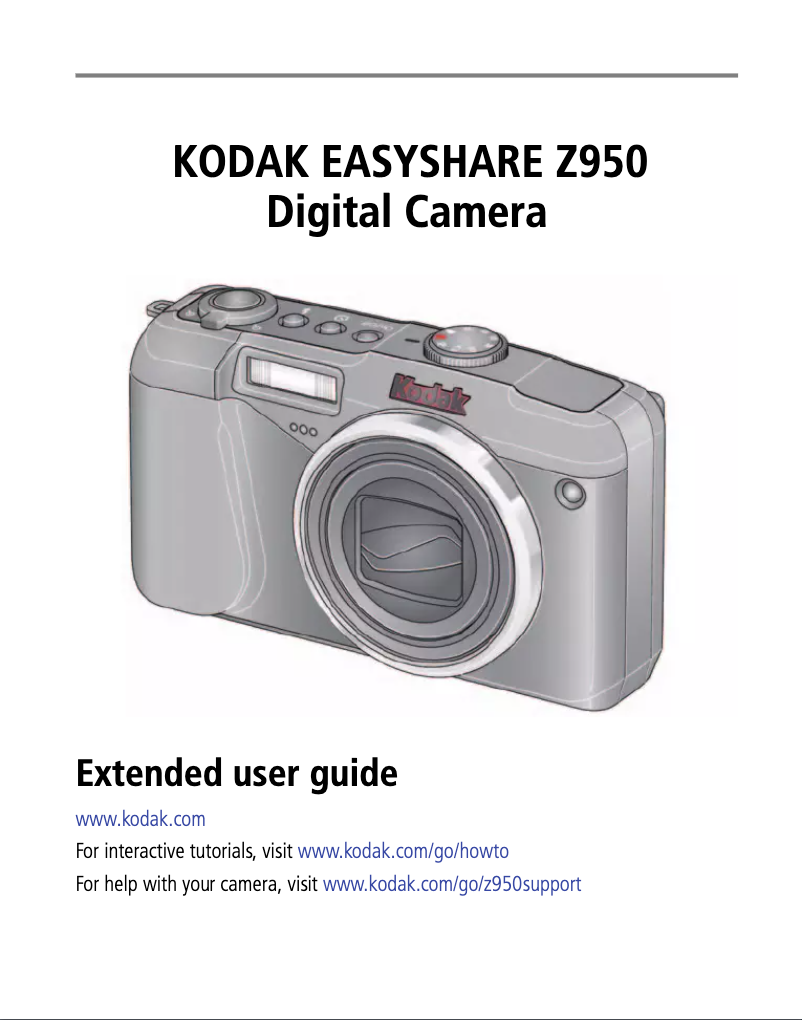 First page image of the manual for EasyShare Z950