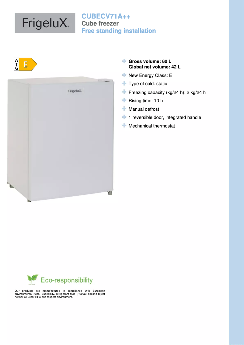 First page image of the manual for CUBECV71A++