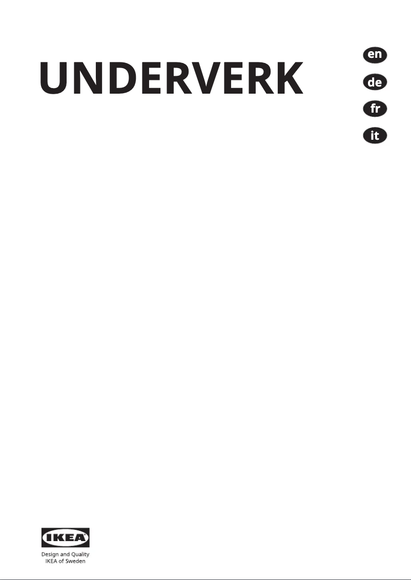 Page 1 of the manual User Manual Ikea UNDERVERK 103.939.74