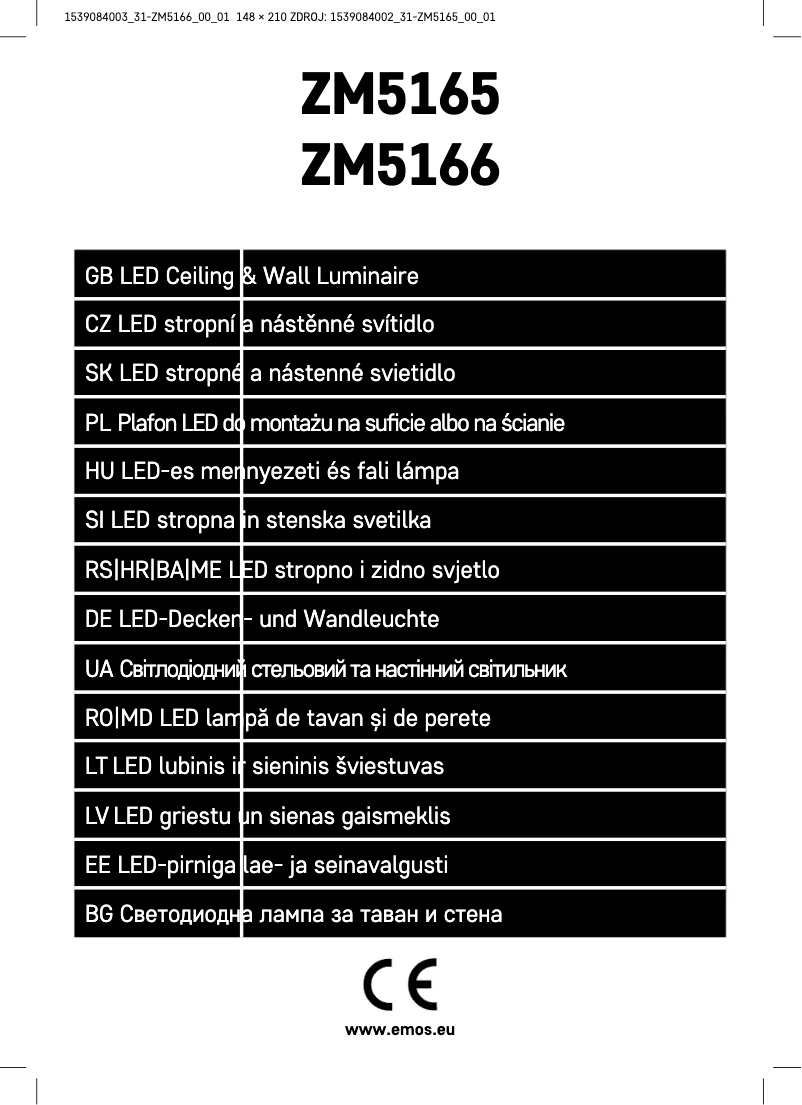 Page 1 of the manual User Manual Emos ZM5166