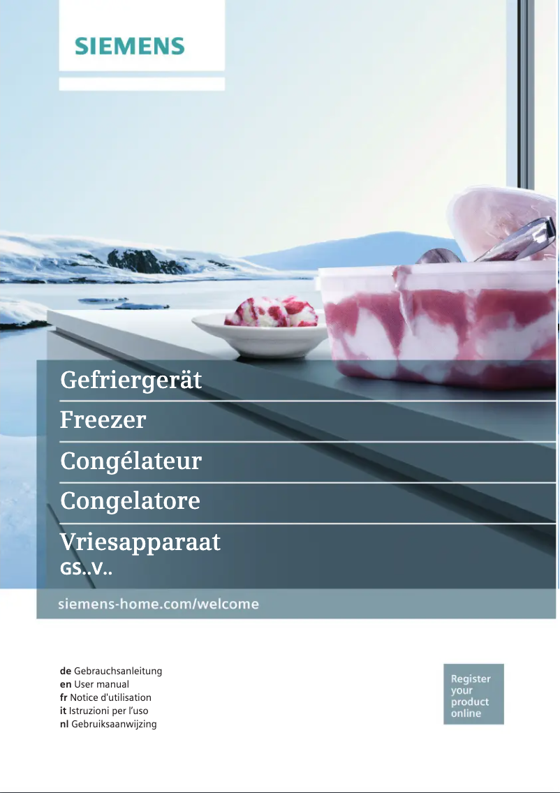 Page 1 of the manual User Manual Siemens GS36VVW31