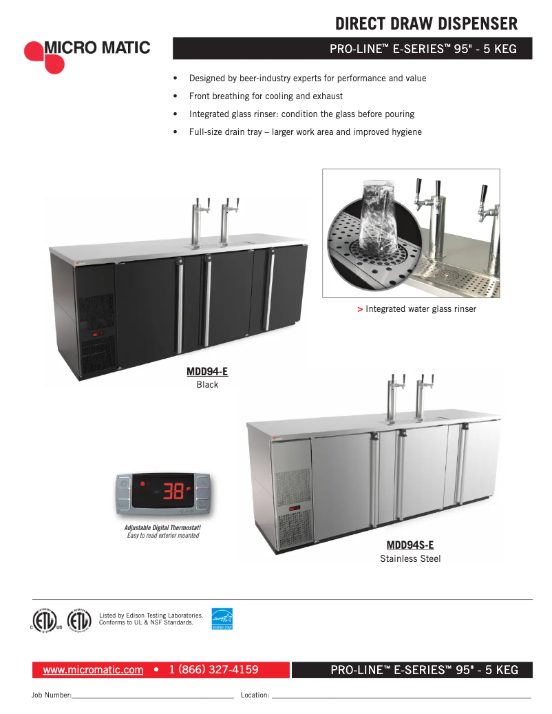 First page image of the manual for MDD94-E