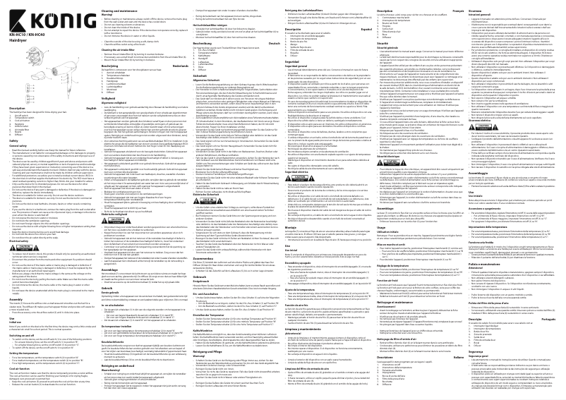 Page 1 of the manual User Manual Konig KN-HC40