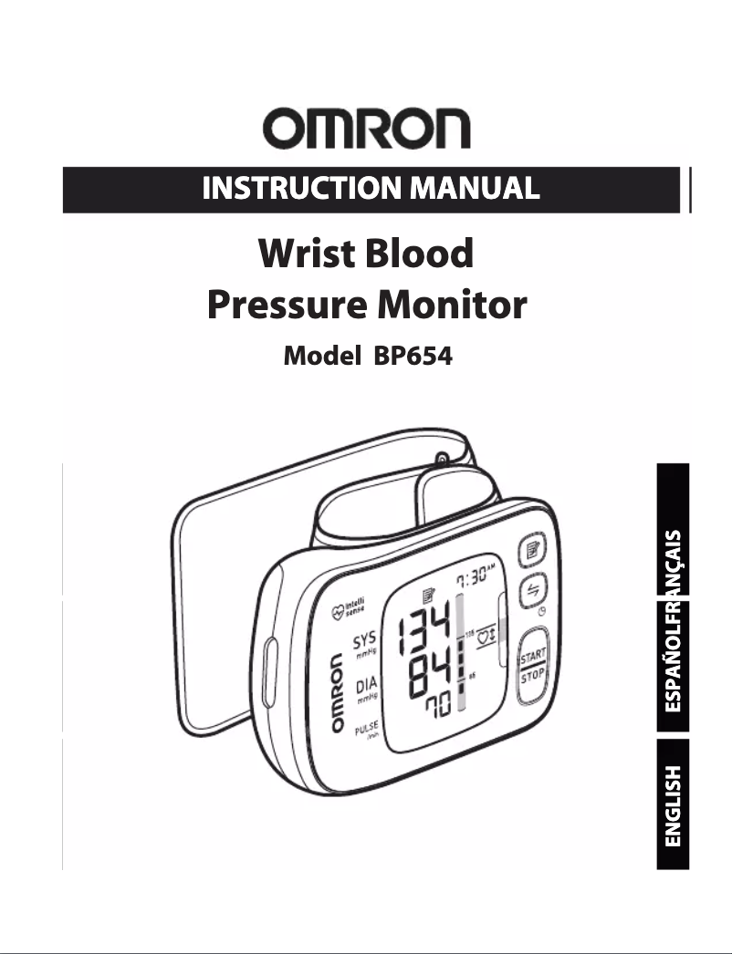 Page 1 of the manual User Manual Omron BP654