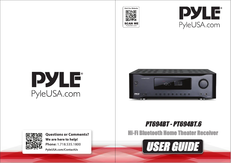 Page 1 of the manual User Manual Pyle PT694BT