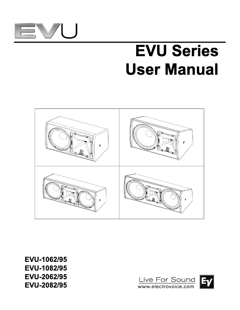 Page 1 of the manual User Manual Electro-Voice EVU-2062/95