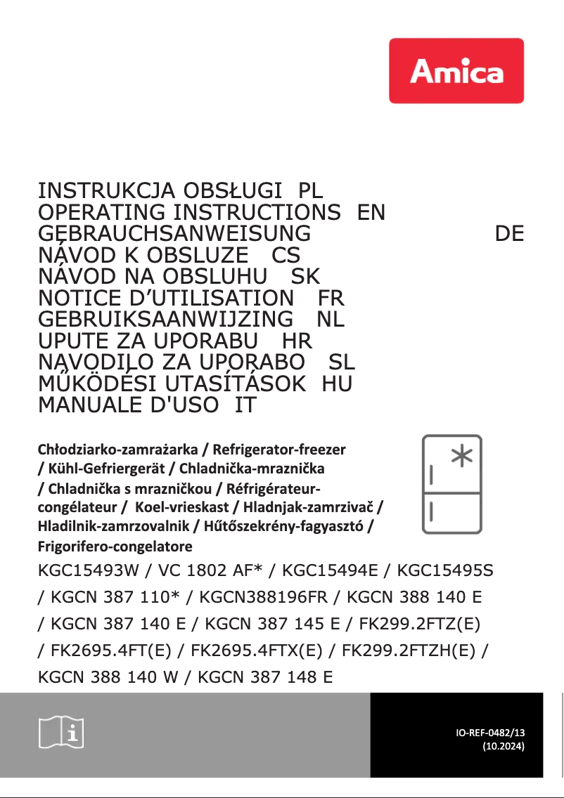 First page image of the manual for FK299.2FTZH