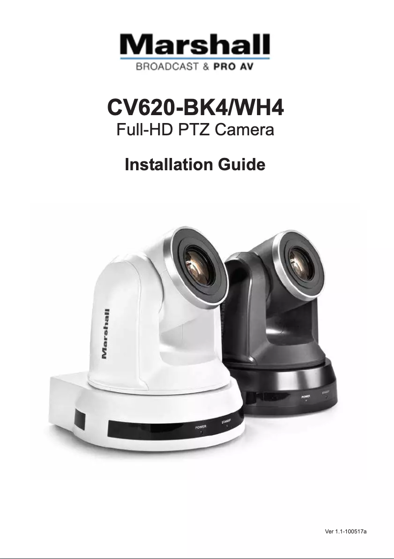 First page image of the manual for CV620