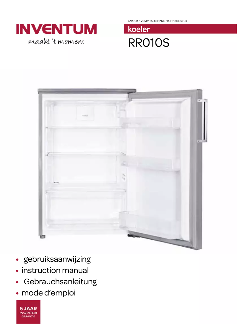 First page image of the manual for RR010S