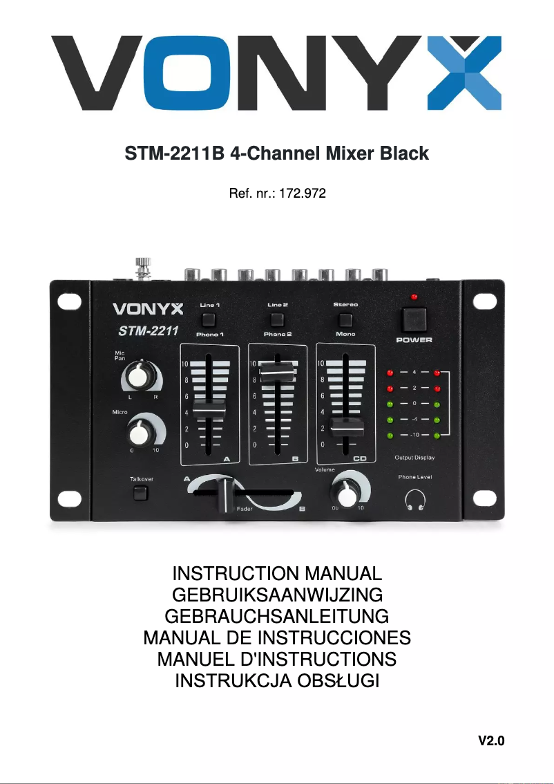 First page image of the manual for STM-2211B