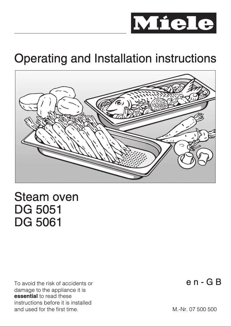 First page image of the manual for DG 5051