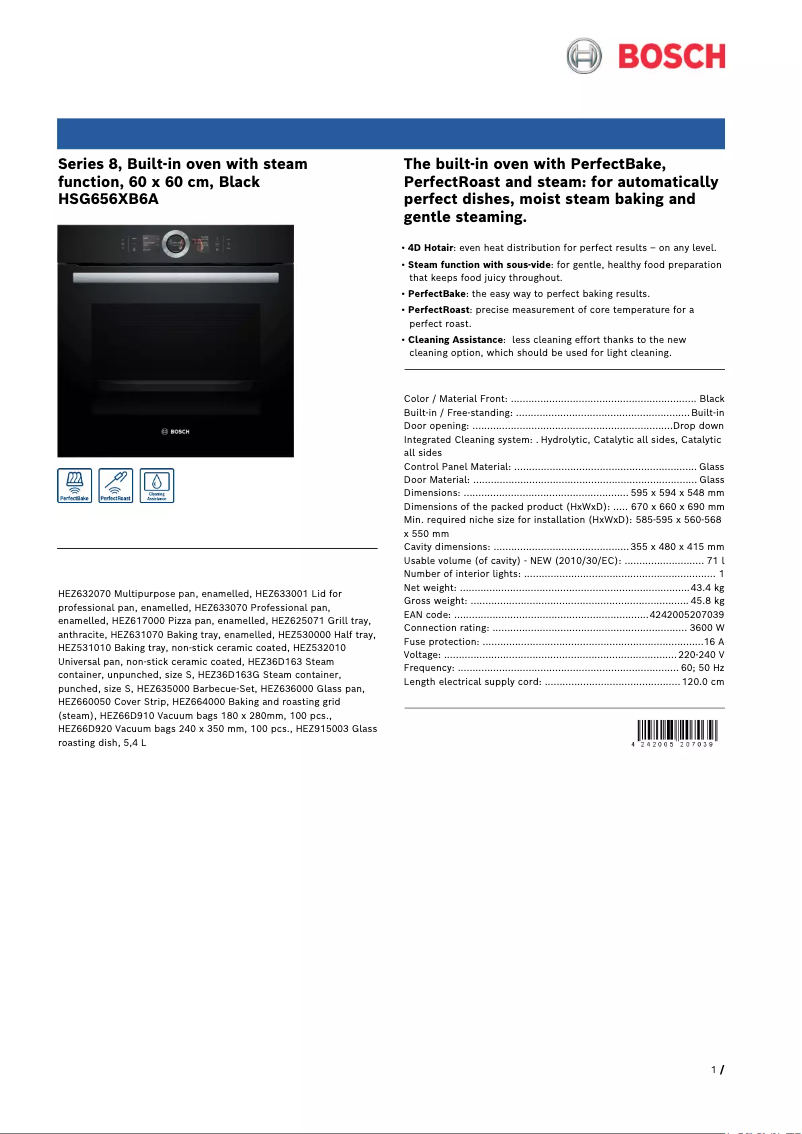 First page image of the manual for HSG656XB6A