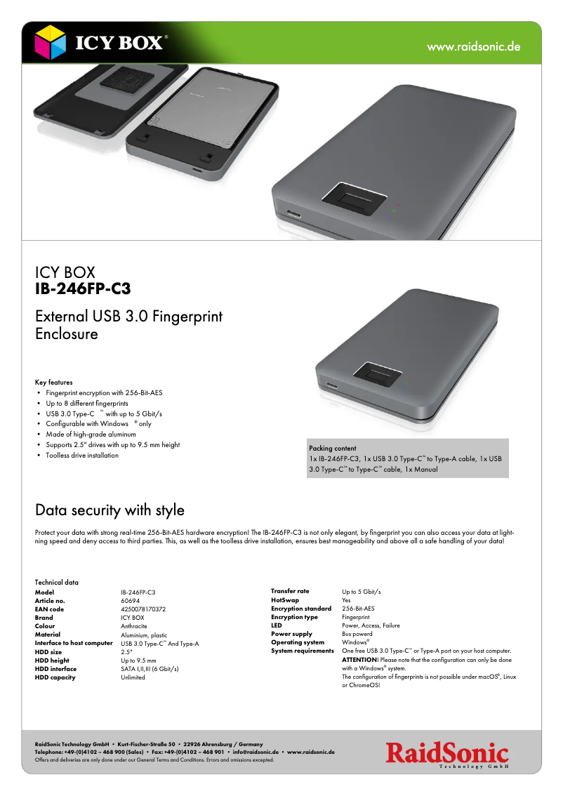 First page image of the manual for IB-246FP-C3