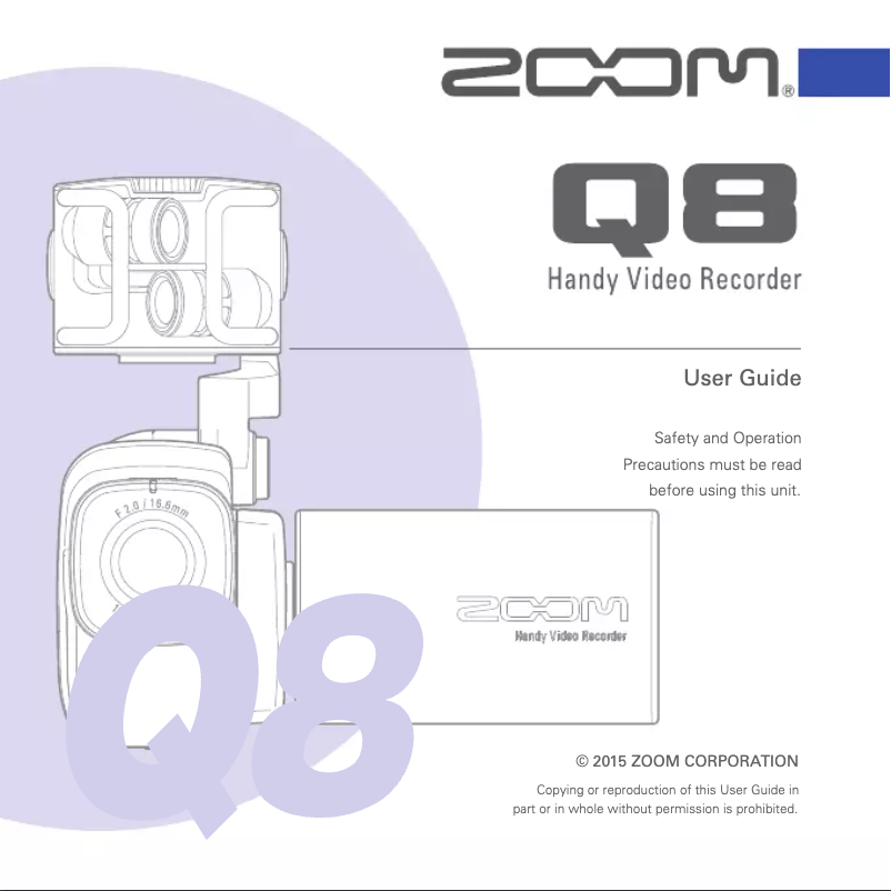 First page image of the manual for Q8