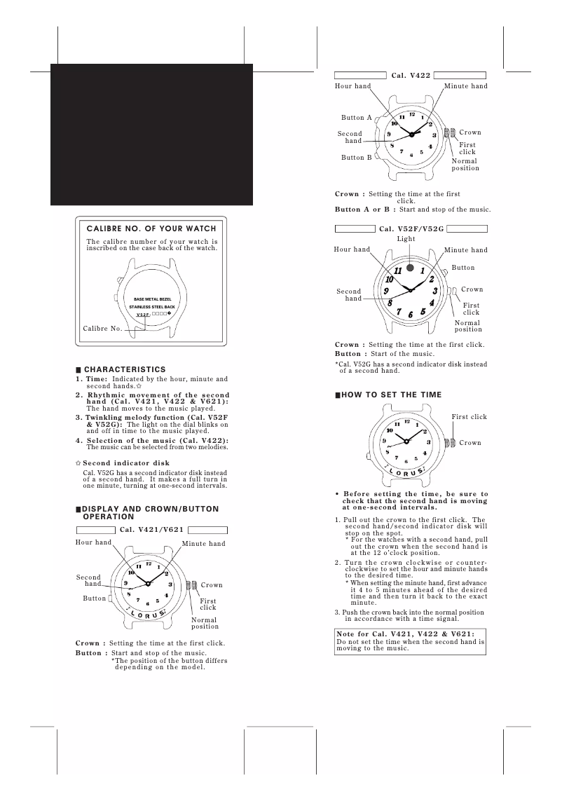 First page image of the manual for V421