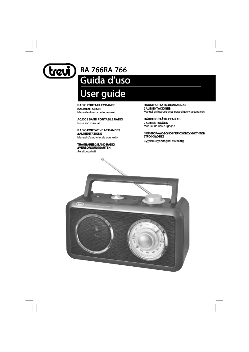 Page 1 de la notice Manuel utilisateur Trevi RA 766