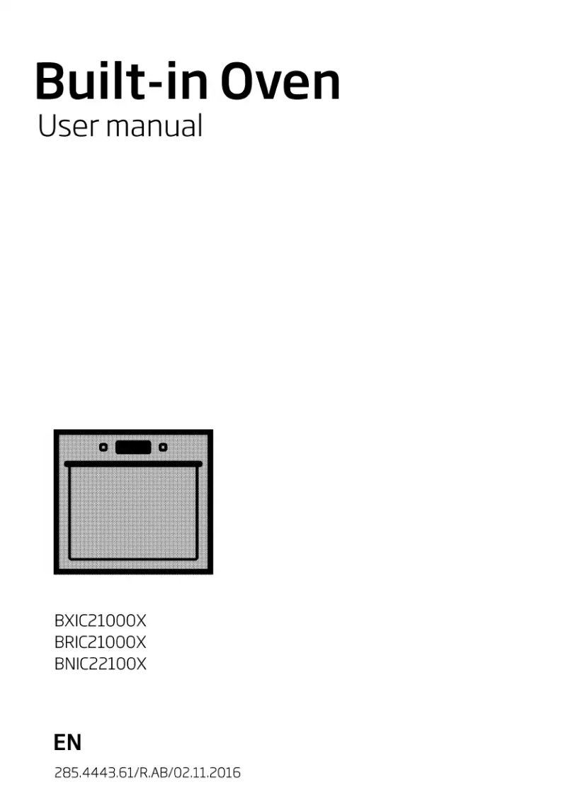 First page image of the manual for BXIC 21000