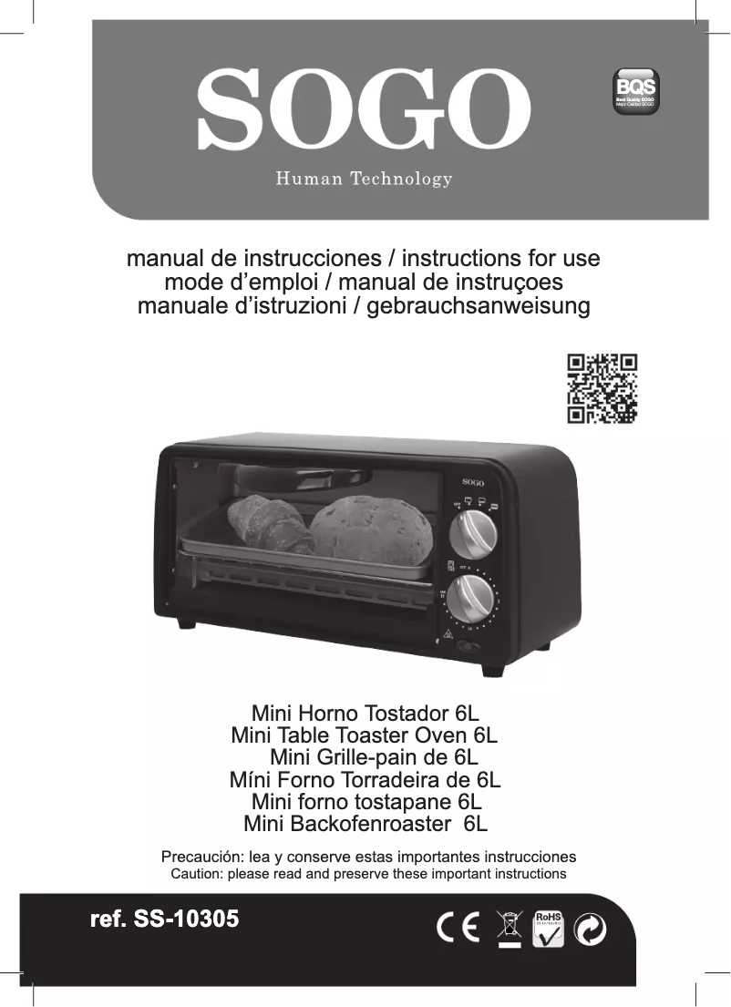 Page 1 de la notice Manuel utilisateur Sogo HOR-SS-10305