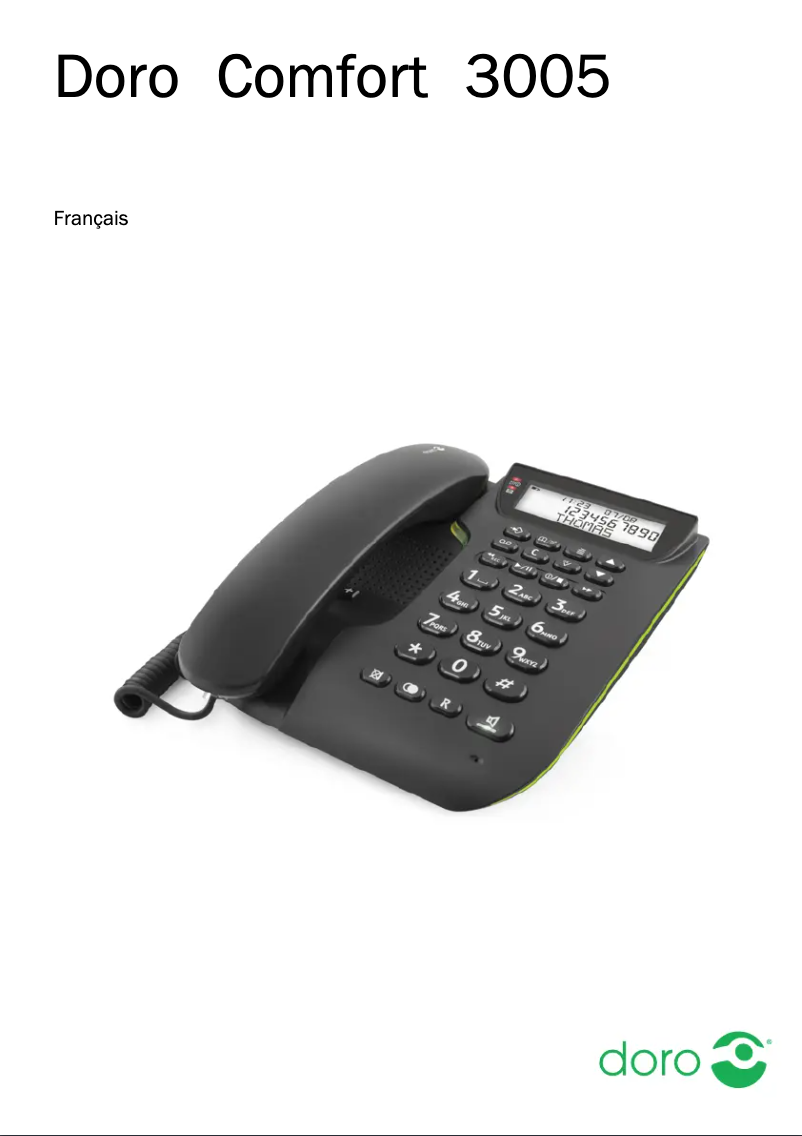 Page 1 of the manual User Manual Doro Comfort 3005