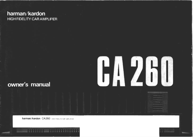 Image de la première page du manuel de l'appareil CA260