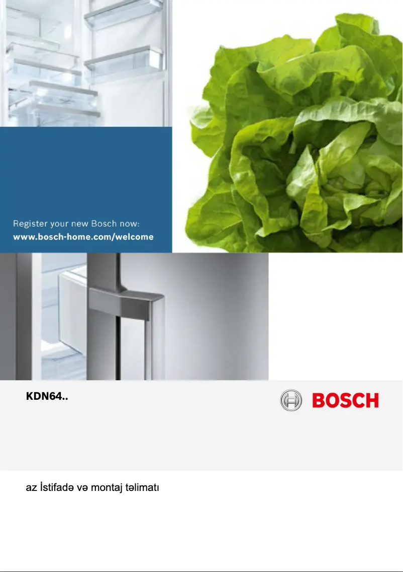 Page 1 of the manual Installation Guide Bosch KDN64VL21N