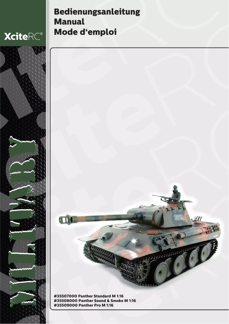 Page 1 of the manual User Manual XciteRC Panther