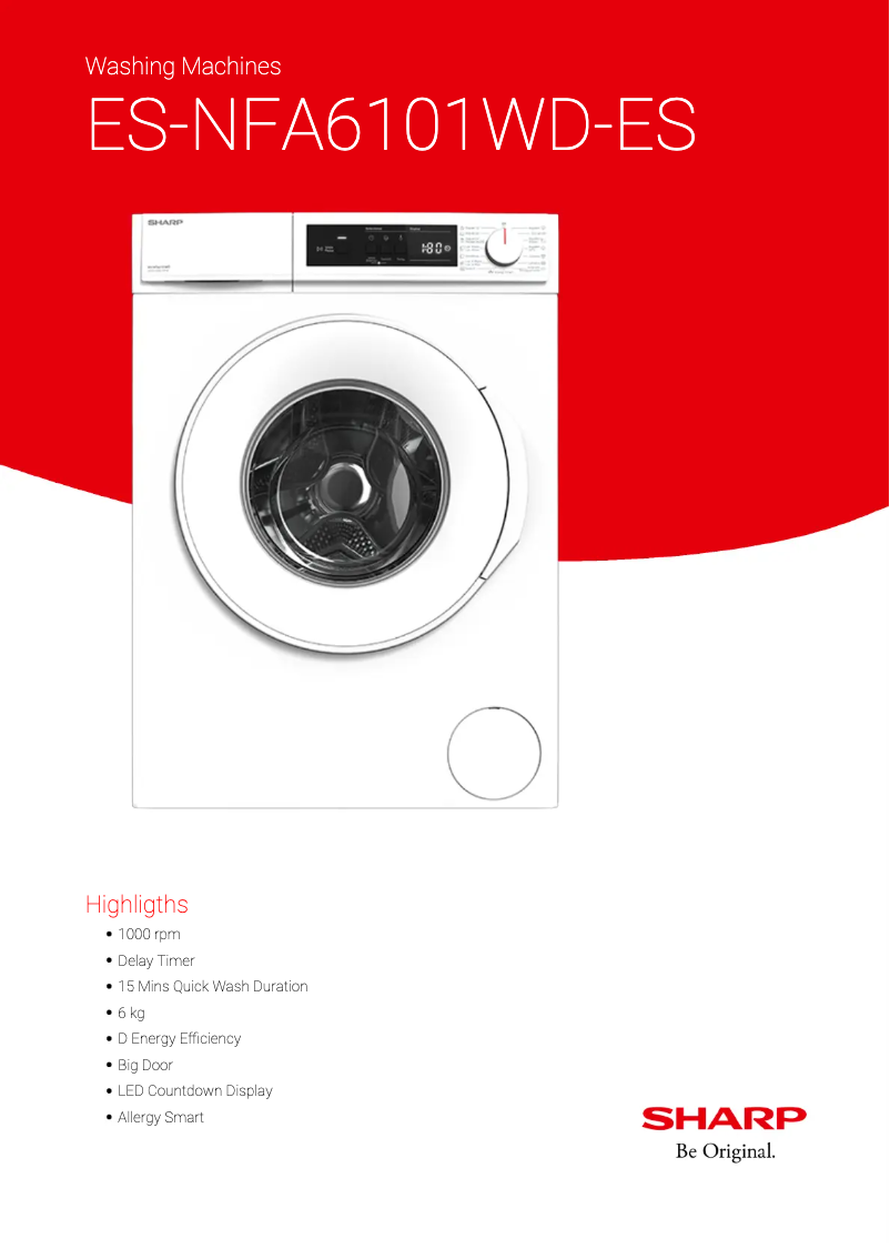 First page image of the manual for ES-NFA6101WD-ES