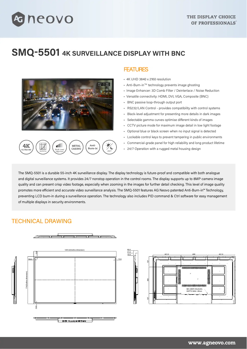 First page image of the manual for SMQ-5501