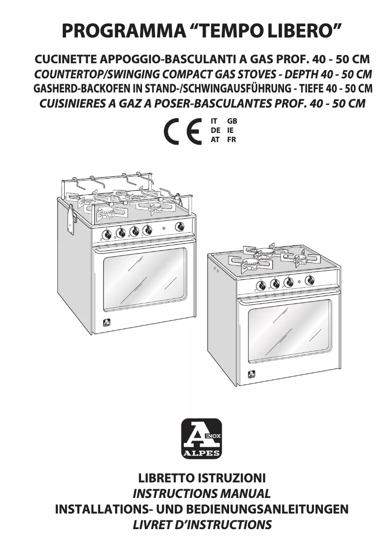Page 1 of the manual User Manual ALPES-INOX C 50/4GFG-DS