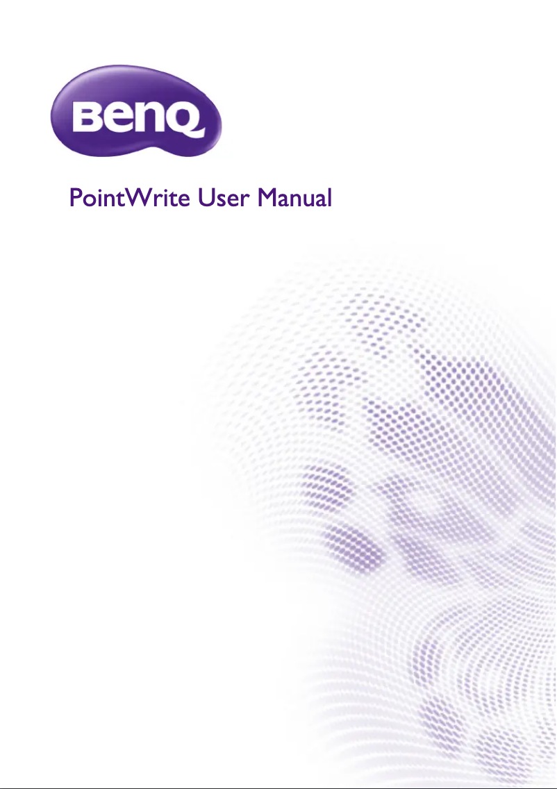 Page 1 de la notice Manuel utilisateur BenQ PW20U