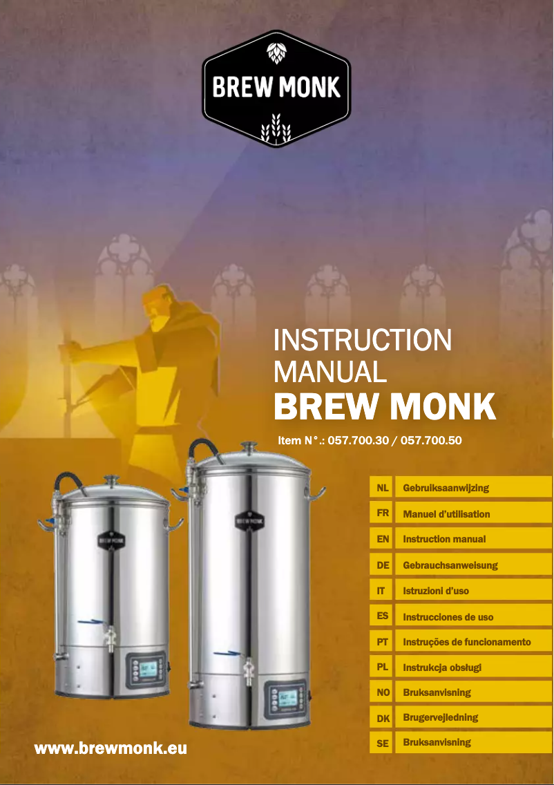 Page 1 of the manual User Manual Brew Monk 057.700.50