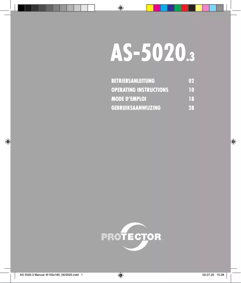 Page 1 of the manual User Manual Protector AS-5020.3