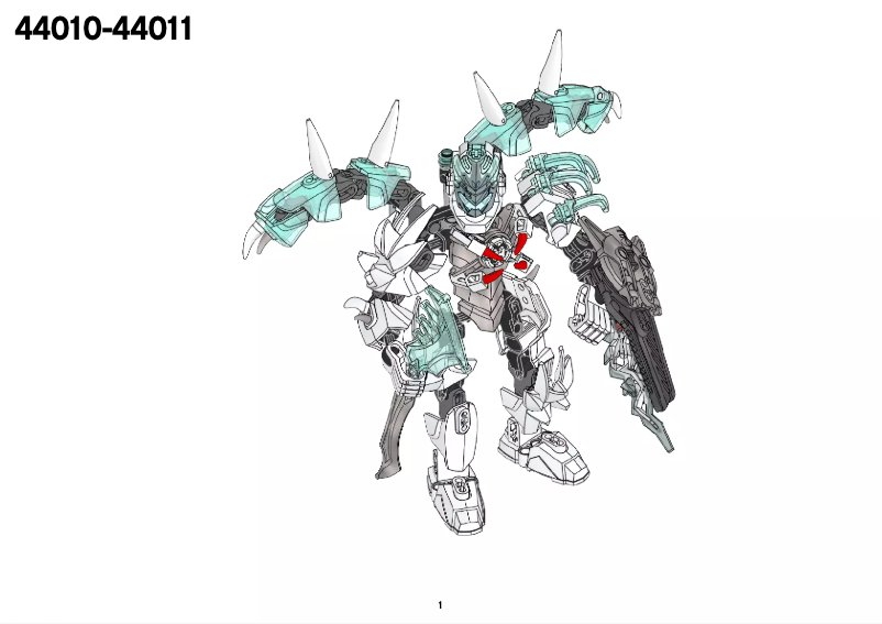 Page 1 of the manual User Manual Lego Hero Factory 44010