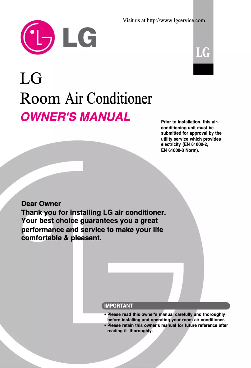 First page image of the manual for A18FR