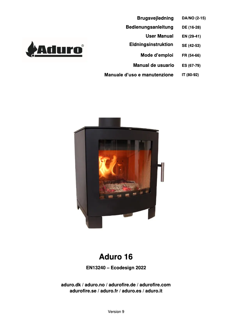 First page image of the manual for 16