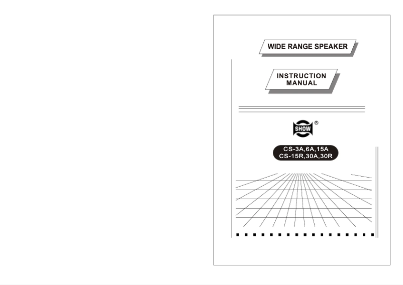 First page image of the manual for CS 30A