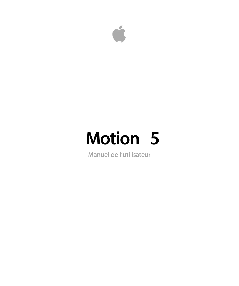 First page image of the manual for Motion 5