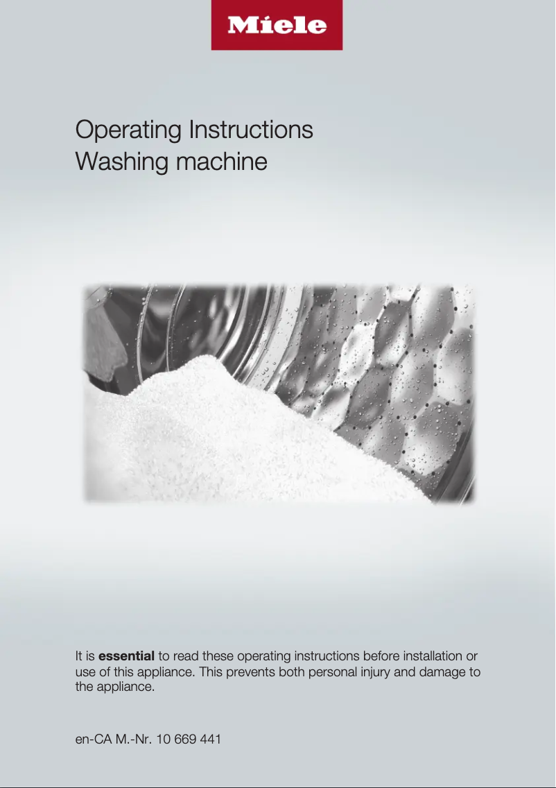 First page image of the manual for WWF 060 WCS