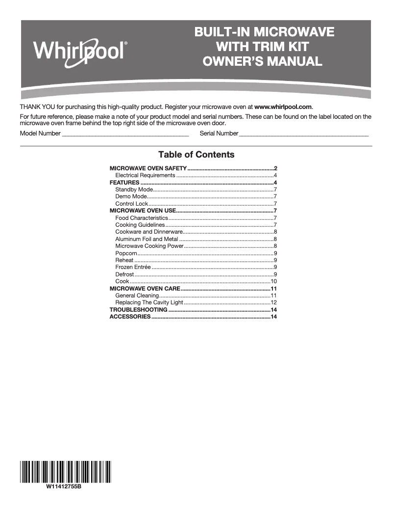 Page 1 of the manual User Manual KitchenAid KMBT5011KS