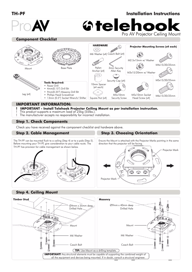 First page image of the manual for TH-PPA-2448