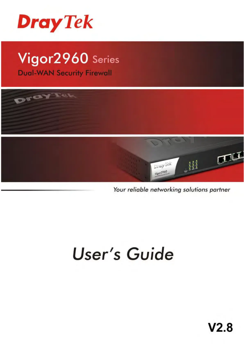 Page 1 of the manual User Manual Draytek Vigor2960