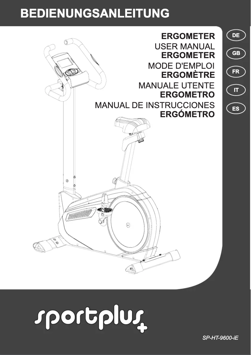 Page 1 of the manual User Manual SportPlus SP-HT-9600-iE
