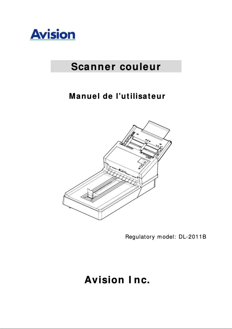 Page 1 of the manual User Manual Avision AD345GF