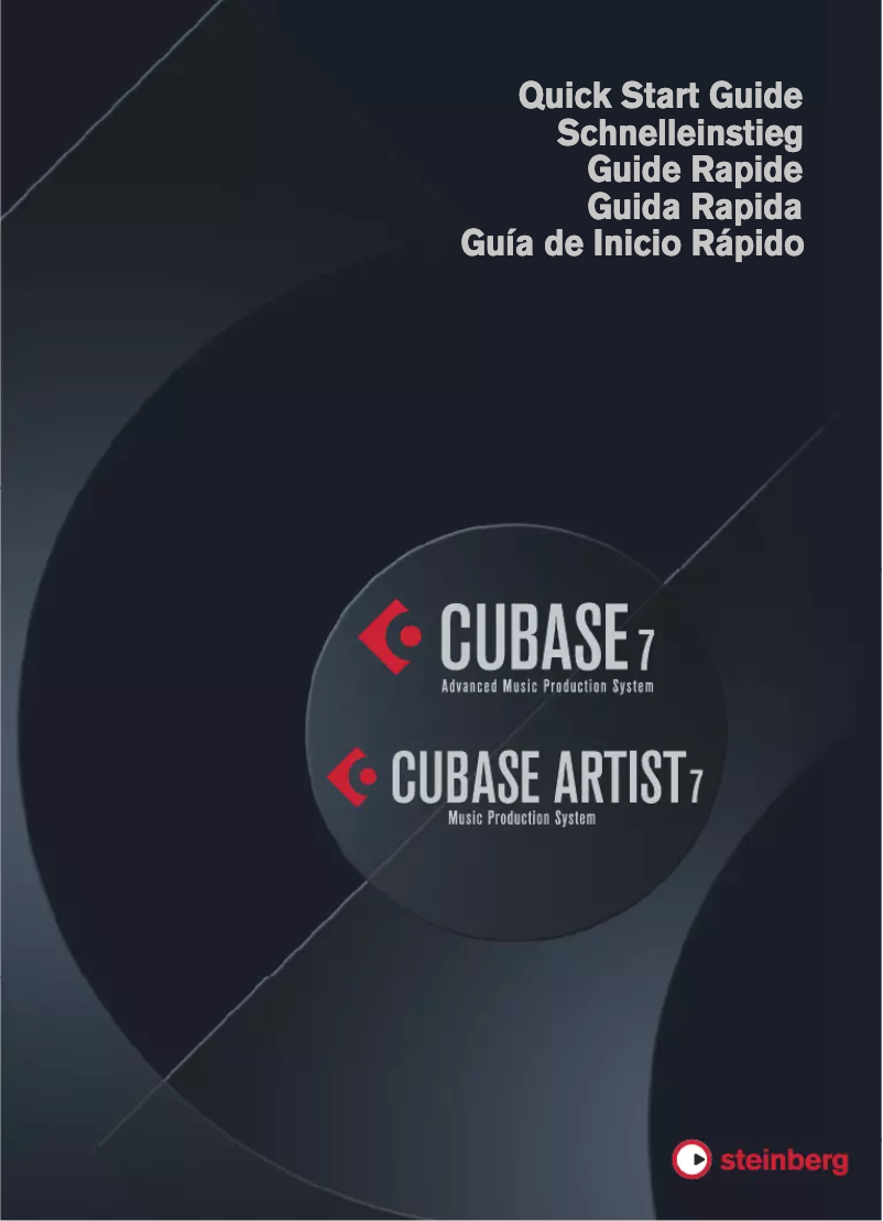 Page 1 of the manual User Manual Steinberg Cubase Artist 7