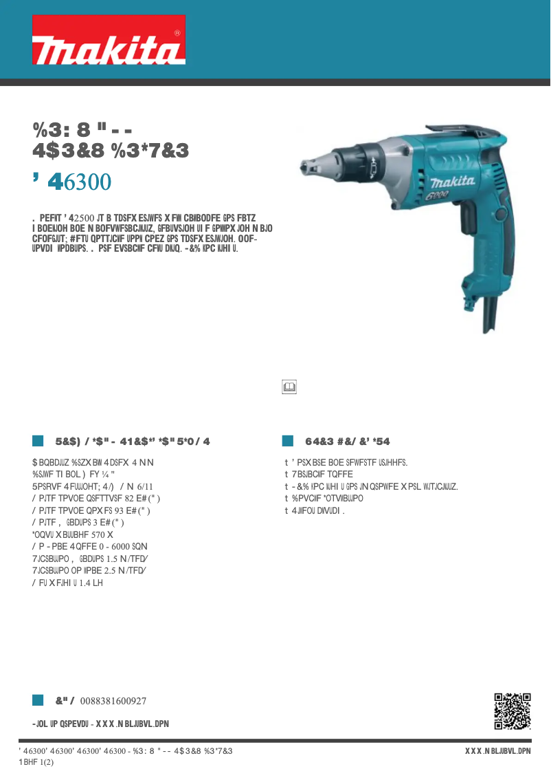 First page image of the manual for FS6300