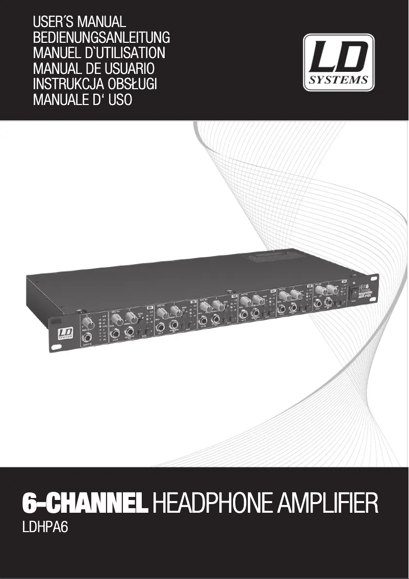 First page image of the manual for HPA 6