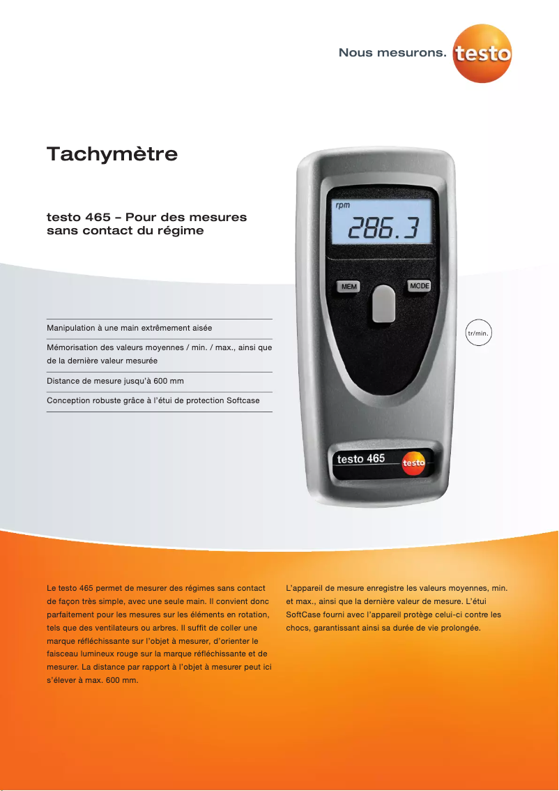 First page image of the manual for 465